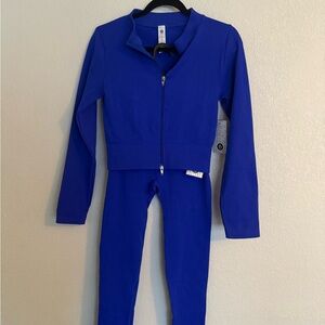 Indigo Zip-Up Jacket and Leggings Set